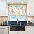 thumbnail image 6 of Floral Kitchen Curtains 2 Panels UV Protected Tier Curtains, Half Window Curtains Kitchen Tiers for Guest Room Bathroom Sink Laundry Room Basement,24 x 27 Inch, 6 of 6