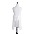 thumbnail image 3 of CC Home Furnishings Chino Cotton Unisex Kitchen Chef Apron - 38" - White, 3 of 8