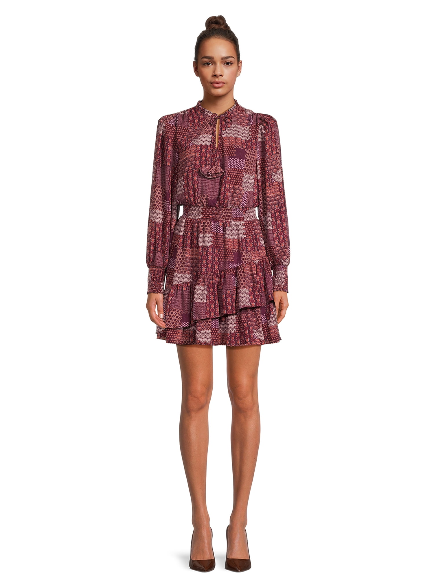 burgundy dress for mother of the bride Twinset Reversible Burgundy Knit Maxi Dress