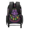thumbnail image 2 of Easygdp Mardi Gras5 Clear Backpack, Transparent Bookbag for School for Women Men, Capacity Clear Bag for College, Travel, 2 of 7