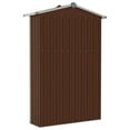 thumbnail image 4 of vidaXL Garden Shed Brown 116x45x175 cm Galvanised Steel, 4 of 5