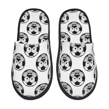 

Slippers for Women happy soccer Womens Slippers Fuzzy Winter House Shoes Soft Anti-Skid Slippers Indoor and Outdoor