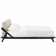 thumbnail image 3 of Modway Luella Upholstered Fabric Queen Sled Platform Bed Frame With Headboard In Cappuccino Beige, 3 of 5