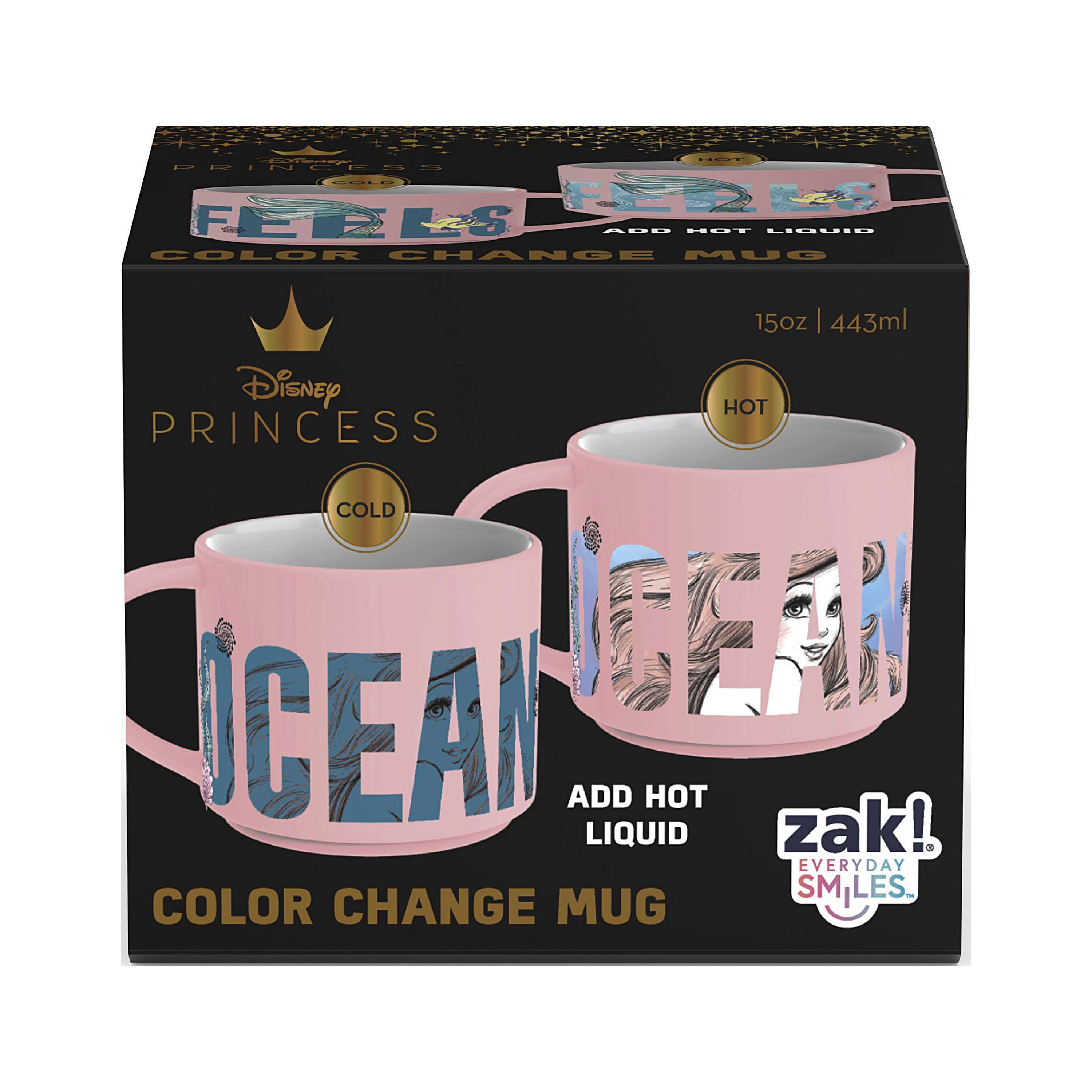 Zak Designs 15oz Color Change Modern Mug, Little Mermaid, Size: 3.95 inch x 5.5 inch x 3.5 inch