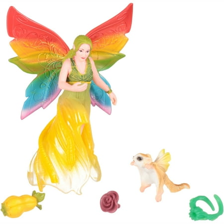 schleich bayala rainbow elf meena with flying squirrel walmart com