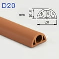 thumbnail image 1 of Durable Rubber Trunking Cable Cover Heavy Duty Floor Cable Protection (1 Meter), 1 of 5