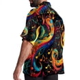 thumbnail image 3 of Note Men's Short Sleeve Shirts, Casual Hawaiian Print Button Down Summer Beach Top Unisex, 3 of 6