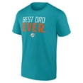 thumbnail image 2 of Men's Aqua Miami Dolphins Best Dad Ever Team T-Shirt, 2 of 3