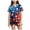 Sky Blue, variant on Gubotare Button Down Pajamas Kids Big Girls Cute Pajama Set Cartoon Print Short Sleeve Jammies Set (Sky Blue,Size 6-7 Years)