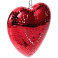 thumbnail image 4 of Shisuyan Boule Disco Suspendue en Forme de Cœur Verre Rouge 1Pcs 6.3X6.1X2.0In, 4 of 9