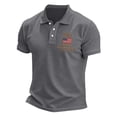thumbnail image 5 of Usa 250 Shirt Boys Knit Waffle Polo Breathable Blend Soft Soft Everyday Top Kids 4Th of July Shirt Grey 3-4 Years, 5 of 5