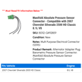 thumbnail image 2 of Manifold Absolute Pressure Sensor Connector - Compatible with 2007 Chevy Silverado 2500 HD Classic 8.1L V8, 2 of 2