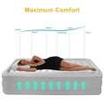thumbnail image 5 of Hurber Inflatable Bed Double Leak-Proof mattress with Electric Pump & Pillows Removable Backrest Multifunctional Foldable Air Sofa Guest Bed, 600lb Max(Gray, Queen Size), 5 of 8