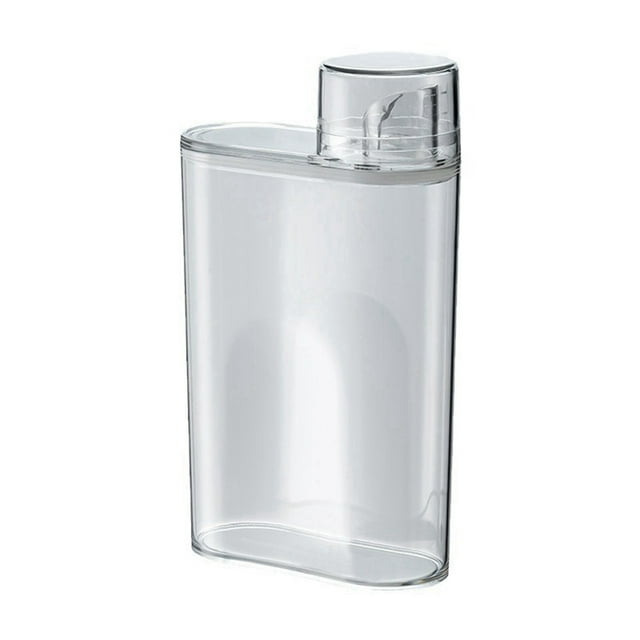 Botella Dispensadora de Detergente para Ropa Transparente con Tanque Sellado para Detergente en Polvo y Blanqueador para Lavandería