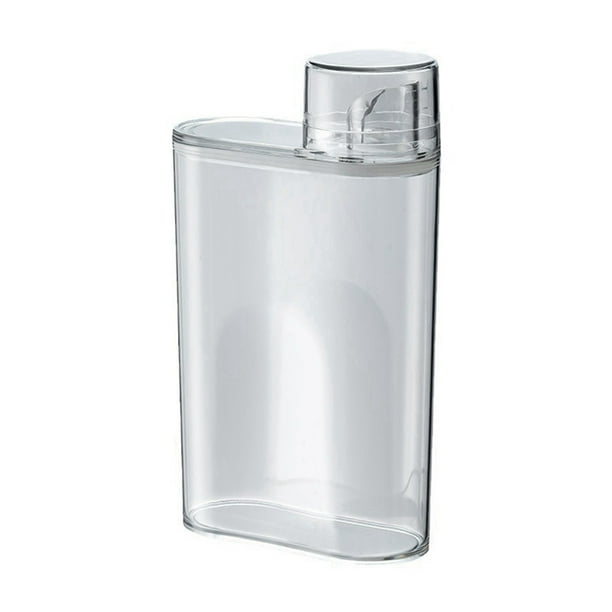 Botella Dispensadora de Detergente para Ropa Transparente con Tanque Sellado para Detergente en Polvo y Blanqueador para Lavandería
