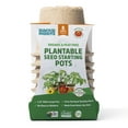 thumbnail image 3 of Back to the Roots 4.25" Organic Biodegradable Seed Starting Pots, Plantable Fiber (8 Pack), 3 of 13