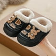 thumbnail image 2 of Jkety Toddler Winter Shoes Toddler Boys Girls Animal Panda Slippers Kid's Indoor Home Slippers for Winter Warmth Slippers Cartoon Soft Plush Slippers Black,6.5, 2 of 7