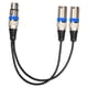 thumbnail image 4 of Cable divisor de micrófono balanceado de 1 XLR hembra a 2 XLR macho de alta resistencia en Y Azul, 4 of 9