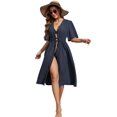 thumbnail image 4 of Ekouaer Cover Up for Women Swimwear Sexy Open Front Kimono Bathing Suit Cover Up Slim Fit Swimsuit, 4 of 6