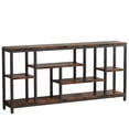 thumbnail image 6 of Fnova 70.9" Extra Long Industrial Console Table, 3-Tier Narrow Entryway Table with Storage Shelves, Sturdy Sofa Table for Living Room, Hallway, 6 of 11
