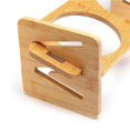 thumbnail image 2 of Cuencos elevados para mascotas para gatos y perros pequeños, comedero elevado ajustable para comida y agua para perros y gatos, soporte de bambú para comida de mascotas con 2 cuencos de cerámica, 2 of 5
