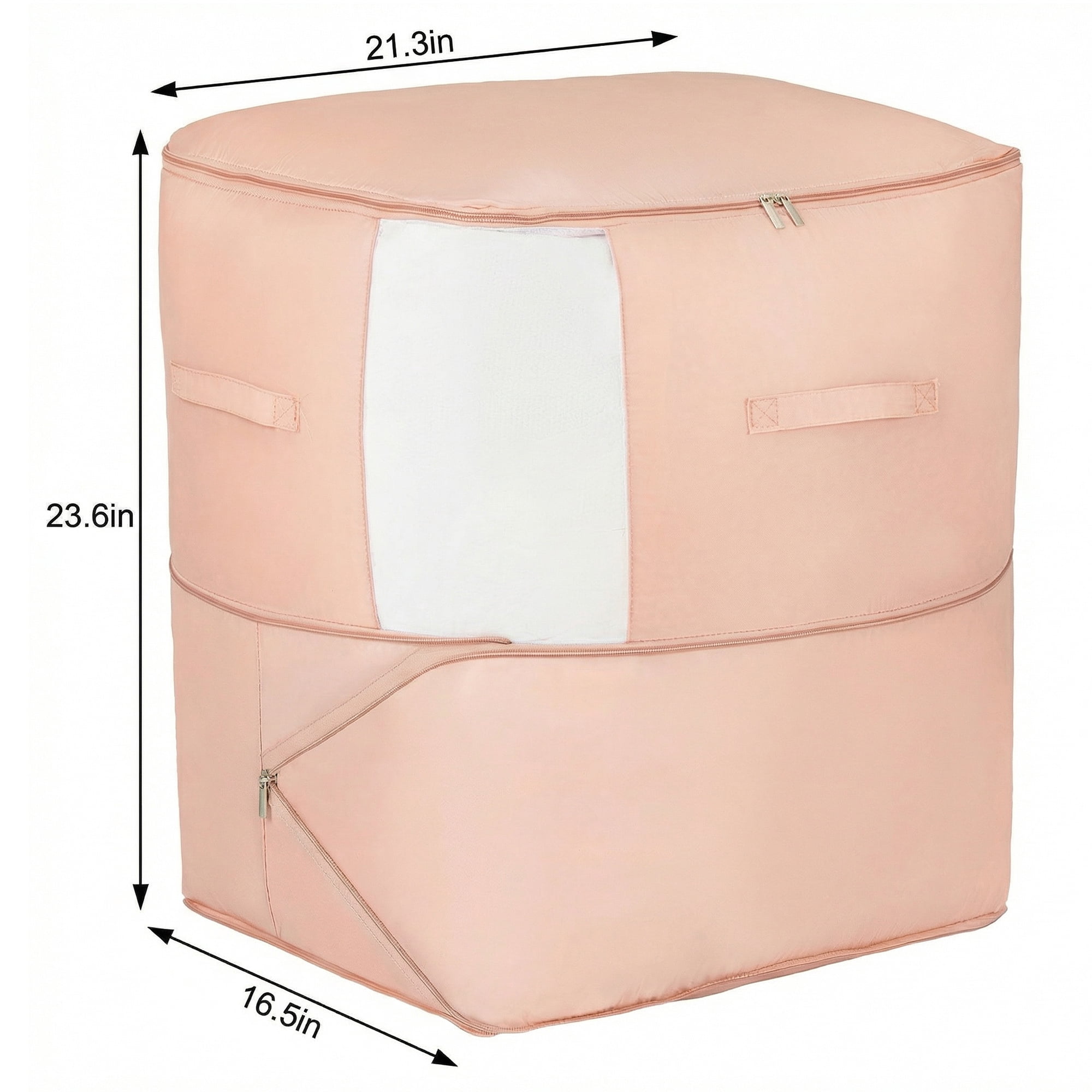 Unique Bargains 1Pc Clothes Expandable Storage Bag Pink 21.3*16.5*23.6in