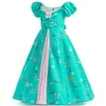 thumbnail image 3 of Girls Giselle Princess Floral Costume Puff Sleeve Dress Halloween Party Cosplay, 3 of 7
