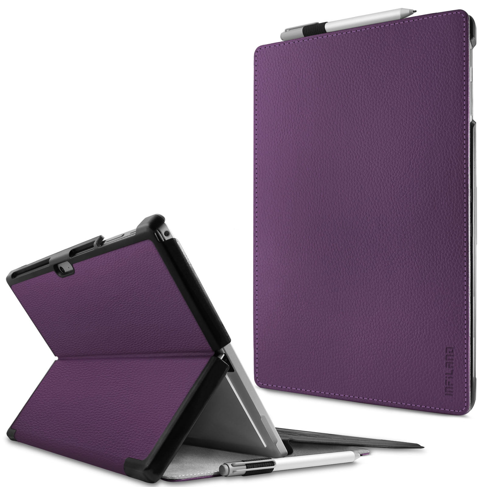 Infiland Microsoft Surface Pro 4 Case Slim Shell Stand Cover For
