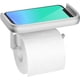 thumbnail image 1 of Soporte para papel higiénico con estante, soporte para pañuelos montado en la pared, soporte para teléfono, soporte para rollo de baño, 2 formas de instalar, plateado mate oso de fresa Electrónica, 1 of 5
