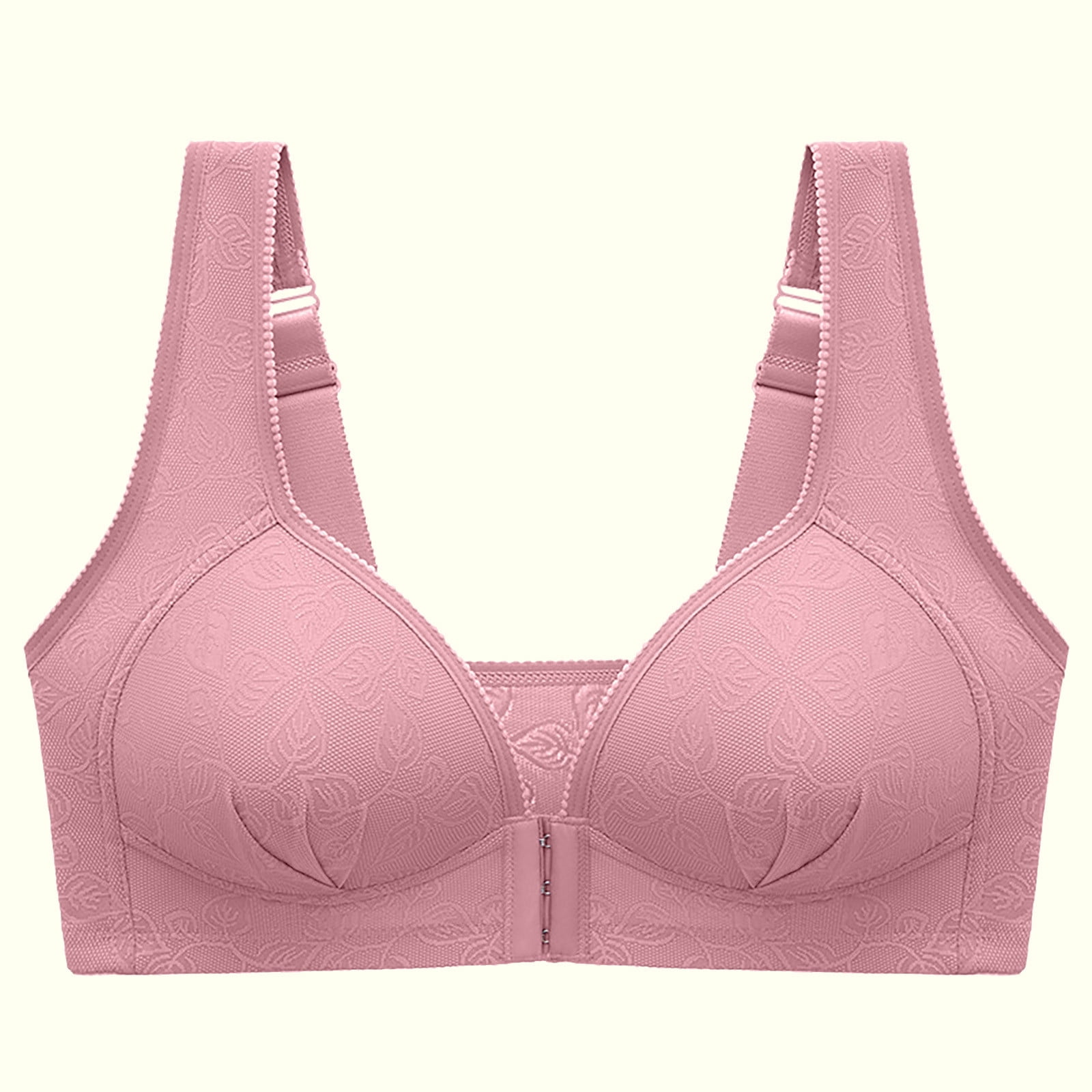 Bras for Women Comfort No Rims Vest Adjustable Push Up Large Size Front  Opening Button Breathable Traceless Bra Underwear