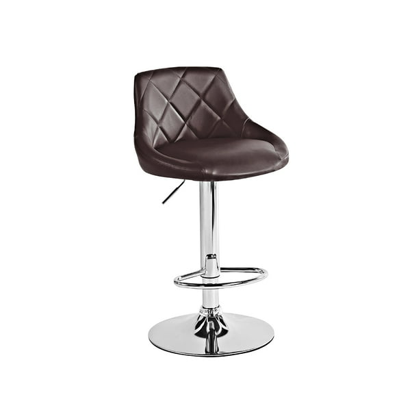 SET DE 2 BANCOS PARA BARRA CON RESPALDO COLOR CAFÉ