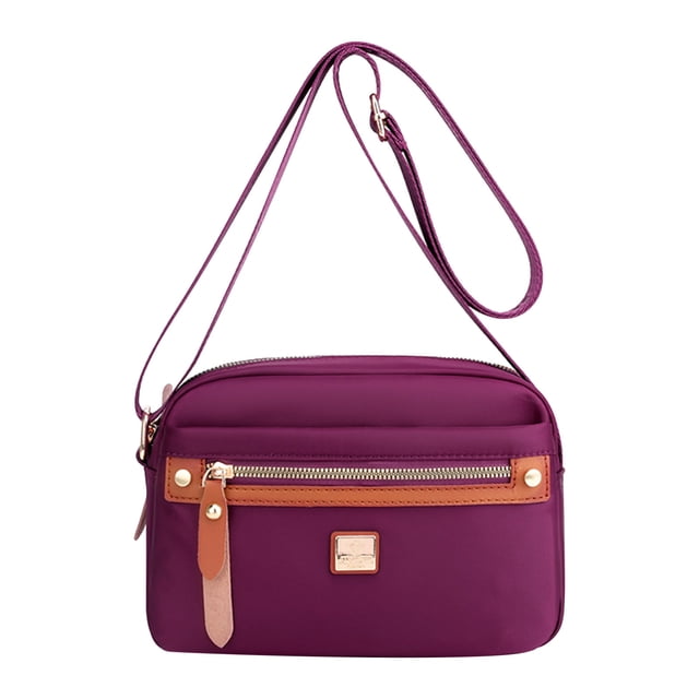 Xihbxyly Bolso Bandolera de Nailon, Ligero y Duradero, con Múltiples Bolsillos para Una Fácil Organización, Correa de Hombro Ajustable, Ideal para Viajes, Compras y Uso Diario, Ideal para Mujer, 24 X