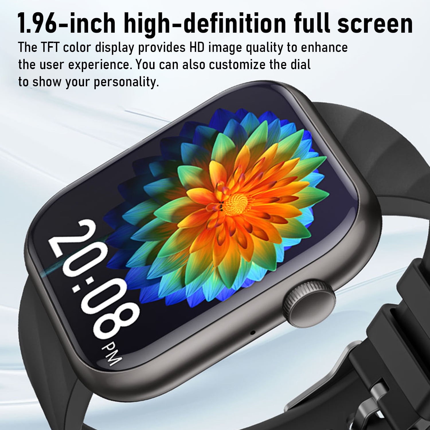 Smart Watch Fits for Android and iPhone,IP68 Waterproof,Suitable for Women Men 100+ Sports Modes 1.96" Fitness Tracker with Answer Make Calls/Message Reminder,4 Watch Bands,Milano Steel Band(Black)