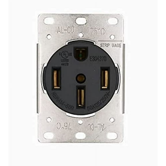 Guaranteed for Life, NEMA 14-50 Commercial/Industrial Grade U.L. Approved 50 AMP 240V Receptacle
