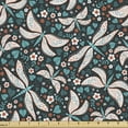 thumbnail image 1 of Butterfly Fabric by the Yard, Flowers Leaves Blossoming Intricate Detailed Sketch Motif Botany, Decorative Upholstery Fabric for Sofas and Home Accents, Multicolor by Ambesonne, 1 of 5