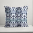 thumbnail image 4 of Creative Products Herringbone Print Blue 20 x 20 Indoor / Outdoor Pillow, 4 of 8