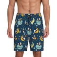 thumbnail image 3 of Lsque Space Sleeping Panda Mens Sleep Pajama Shorts,Short Pajama Pants, Cotton Ultra-Soft Knit-XX-Large, 3 of 9