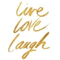 thumbnail image 2 of SD Graphics Studio 20x20 White Modern Wood Framed Museum Art Print Titled - Live Love Laugh Gold, 2 of 4