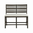 thumbnail image 4 of Lexicon Victoria Textured Fabric Counter Height Bench in Beige, 4 of 10