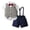 R/1437White, variant on Vividxx Boys Short Sleeve T-Shirt Tops Plaid Prints Vest Coats Shorts Child Kids Gentleman Outfits Sets Trendy Dailywear
