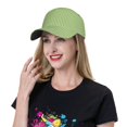 thumbnail image 6 of Kdxio Unisex Green Gingham Pattern Baseball Cap Unisex Washed Classic Adjustable Hat, 6 of 7