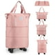 thumbnail image 1 of Bolsa de viaje con ruedas VOOWO ampliable con ruedas, 58 L, color rosa, 1 of 7