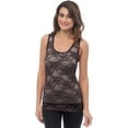 thumbnail image 1 of Sheer Nylon Lace Racerback Tank Top, 1 of 1
