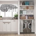 thumbnail image 3 of LALILO Kitchen Curtain Valance Doodle Tattoo Animal Lizard Rod Pocket Window Curtain 52"x 18" Set of 2, 3 of 7