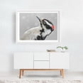 thumbnail image 3 of Downy Woodpecker In A Snowstorm - Photography Bird Wildlife Nature Winter Snow Portrait Woodland White Framed Wall Art Print 6 x 8 inches, 3 of 4