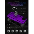 thumbnail image 5 of Starshop iPhone 17 Pro Max Case Phone Cover Shockproof Ring Stand Case With Glass Screen - Purple, 5 of 5