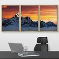 thumbnail image 2 of wall26 Framed Canvas Print Wall Art Set Orange Sunset Over Snowy Mountain Peaks Nature Wilderness Photography Modern Art Southwest Colorful Ultra for Living Room, Bedroom, Office - 16"x24"x, 2 of 5