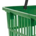 thumbnail image 4 of Plastic Shopping Basket with Plastic Handle, Standard, 17"L X 12"W X 9"H, Green, Lot of 12, 4 of 4