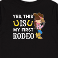 thumbnail image 4 of Inktastic Yes, this IS my First Rodeo- cowgirl in hat and boots Girls Long Sleeve Toddler T-Shirt, 4 of 5