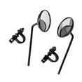 thumbnail image 2 of koolsoo 2Pcs Generic Motorcycle Rearview Mirrors Round Side Mirrors Exterior Sturdy Easily Install Iron Direct Replacement Adjustable Black, 2 of 9